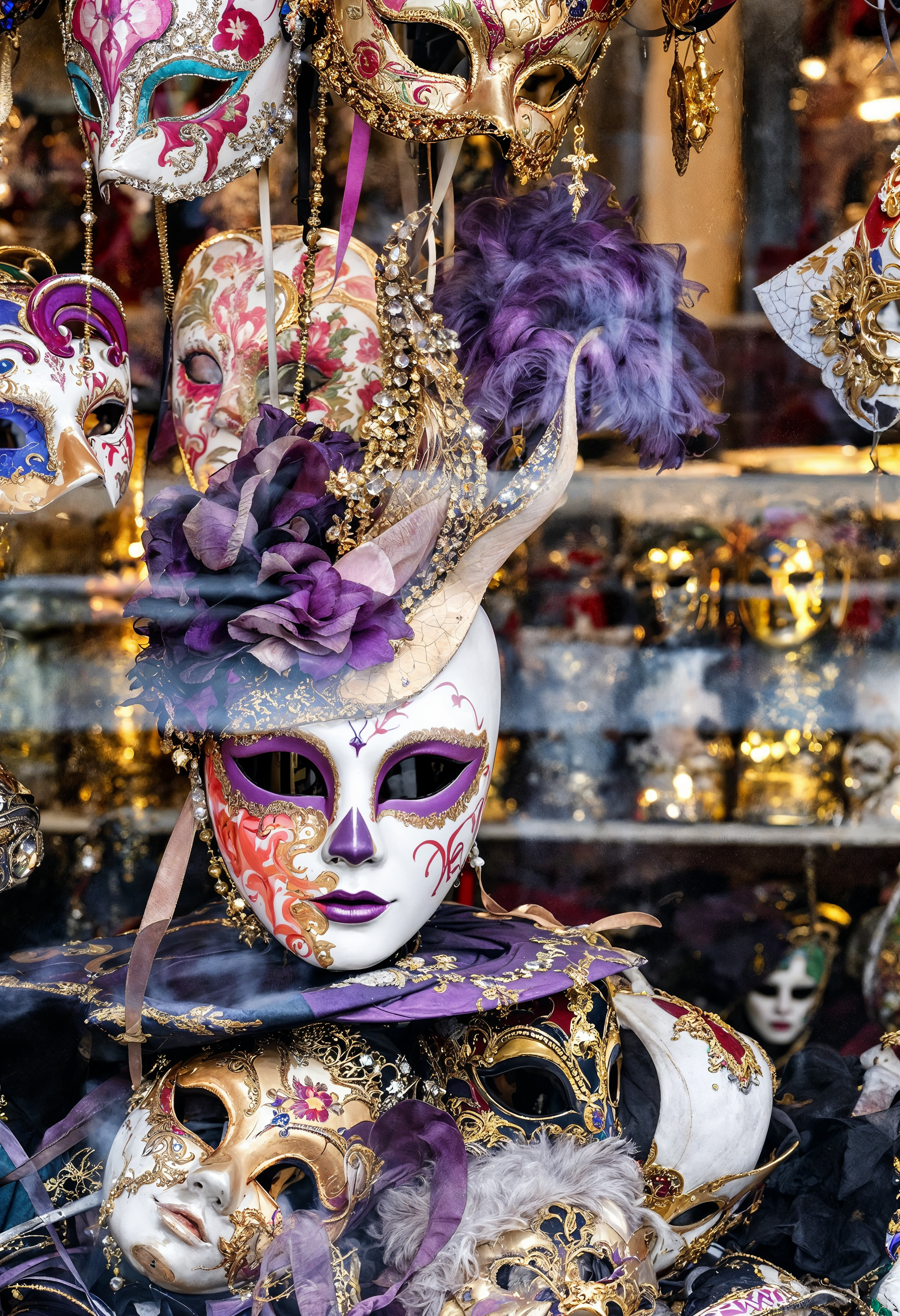 Traditional Venetian Carnival masks