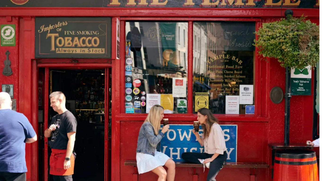 Temple Bar district in Dublin